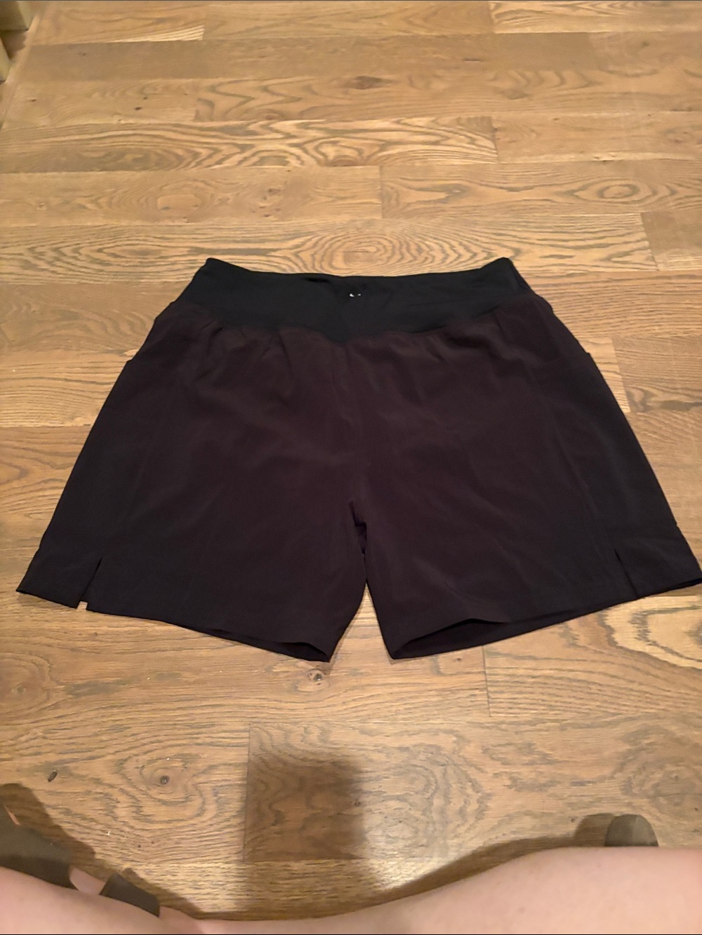 Women’s  Black Athletic Shorts with Stretch Waistband